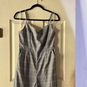 Honey Punch Black and White Houndstooth Jumpsuit